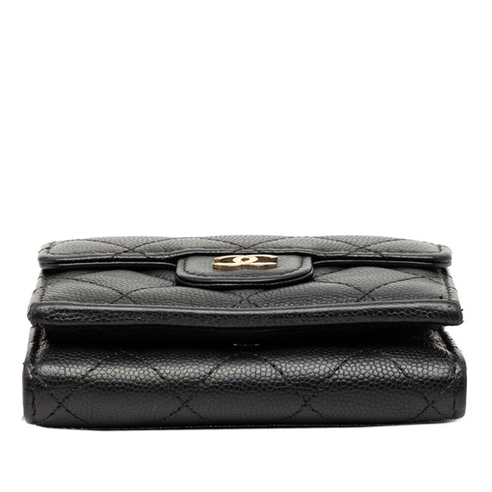 CHANEL Black Caviar Leather Logo Wallet - Picture 3 of 8